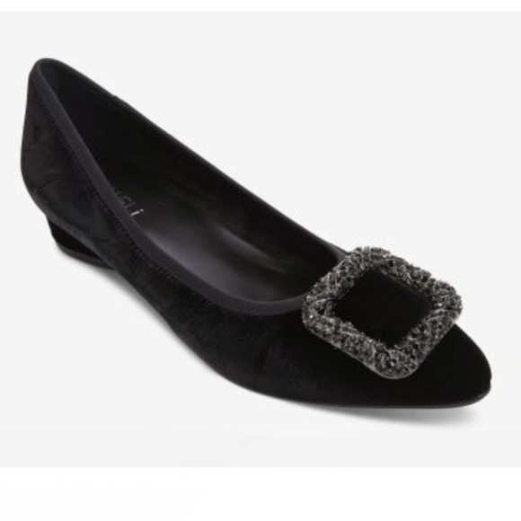 VANELI Fran Black Velvet Low Heel  Size 7.5M NEW